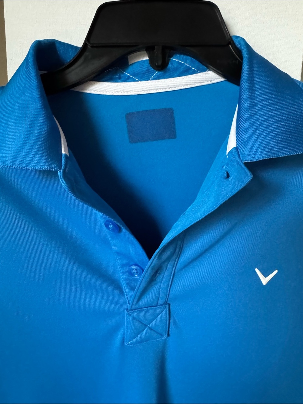 Men's Callaway Blue Polo Golf Shirt with Contrast Trim